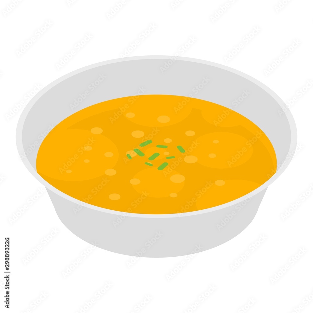 Poster peas soup icon. isometric of peas soup vector icon for web design isolated on white background