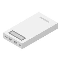 Usb power bank icon. Isometric of usb power bank vector icon for web design isolated on white background