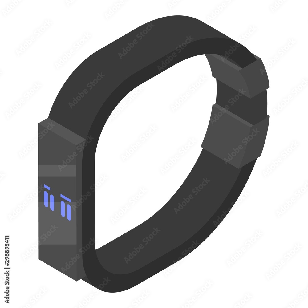 Poster pulse smart bracelet icon. isometric of pulse smart bracelet vector icon for web design isolated on 