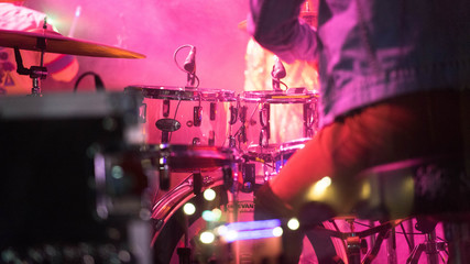 Pink Lit Drums