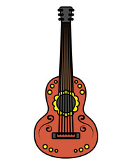 Plakat traditional mexican guitar instrument icon