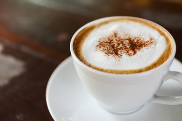 Coffee cup in the morning for charge your energy, image use for food and beverage business concept