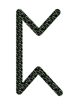 Perth. Ancient Scandinavian runes Futhark. Used in magical scripts, amulets, fortune telling. Scandinavian and Germanic writing.