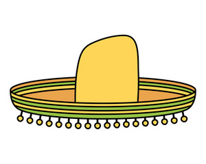 traditional mexican hat isolated icon