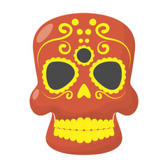 traditional mexican skull head icon