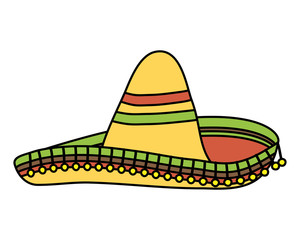 traditional mexican hat isolated icon