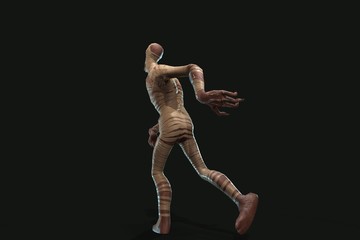 Fantasy character Mummy - 3D render, on dark background