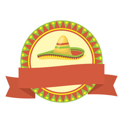 Fototapeta premium traditional mexican hat isolated icon