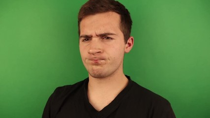 man look at one point with disdain and doubt