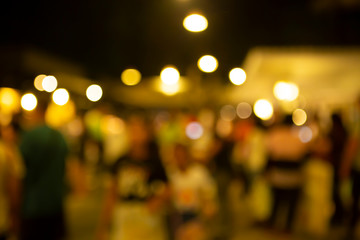 Abstract blurred in street food .