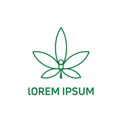 CBD Logo Icon With Business Card Vector Template, CBD Cannabidiol Cannabis Hemp Marijuana Medical Pharmaceutical Industry And Business Medical.