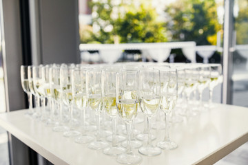 New year's celebration with champagne.