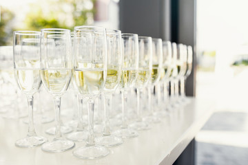 New year's celebration with champagne.