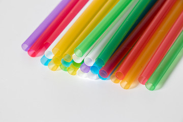 Colorful drinking straws