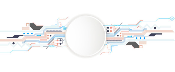 Abstract circuit board futuristic technology processing background