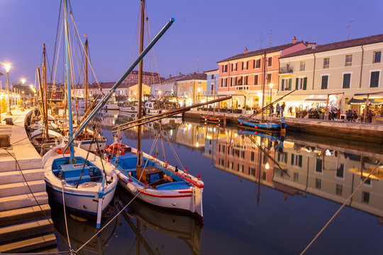 cesenatico fishing village on the Adriatic Sea famous for its fish restaurants Romagna Romagna