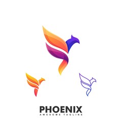 Bird Bundle Eagle Colorful Designs Concept illustration Vector Template.