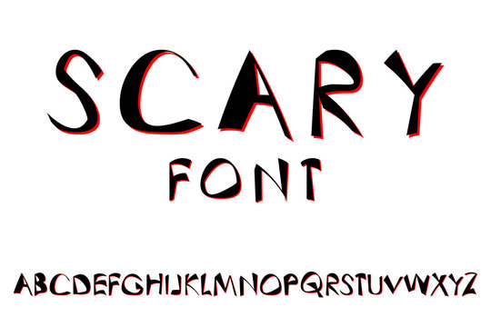 Scary English alphabet font for your projects