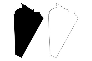 Ash Sharqiyah North Governorate (Sultanate of Oman, Governorates of Oman) map vector illustration, scribble sketch Northeastern Governorate map