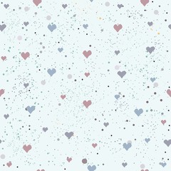 Creative Hand Drawn Seamless Pattern with Tiny objects