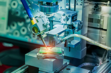 soldering iron tips of automated manufacturing soldering and assembly pcb board