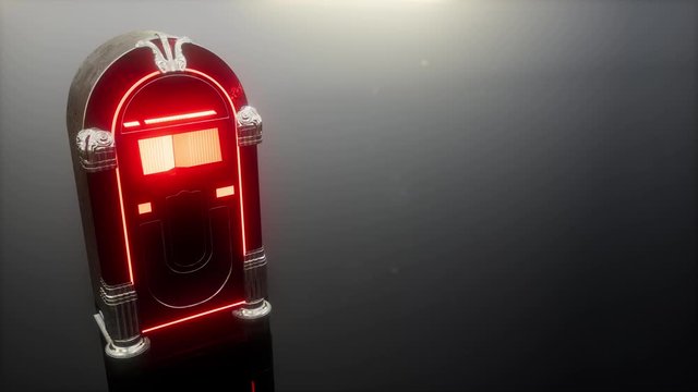 loop retro jukebox in the dark