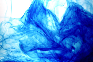 Fototapeta na wymiar Food blue Coloring in Water Abstract Texture
