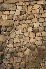 The stone wall with the times