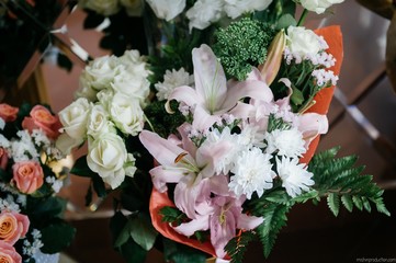 beautiful bouquets for a bride on a wedding day