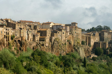 Fototapeta na wymiar Pitigliano medieval town in Tuscany, Italy