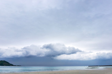 view from Hyeopjae Beach in Jeju Island, South Korea