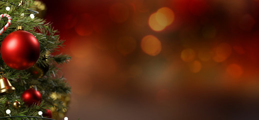 Christmas background with ornament and light atmosphere