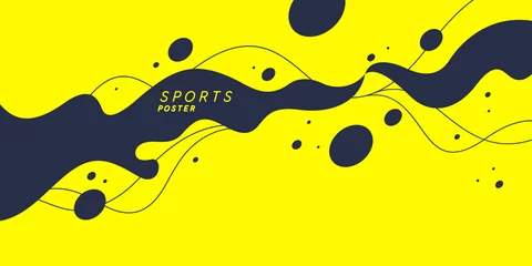 Poster Abstract background with splashes. Modern vector illustration for sport © aleksei_derin