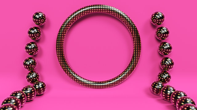 abstract geometry pink