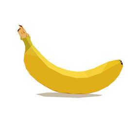 bananat polygonal ector illustration isolated