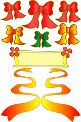 リボン5 - お祝いや記念日、クリスマスなどのイベントにも使えるリボンデコレーション