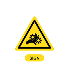 Danger Keep Hands Clear Symbol Sign, Vector Illustration, Isolated On White Background Label. EPS10