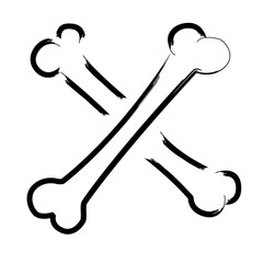 bones crossed vector illustration isolated