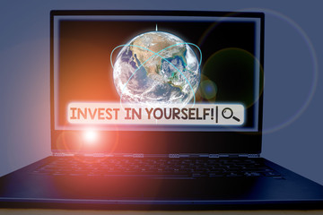 Conceptual hand writing showing Invest In Yourself. Concept meaning learn new things or materials...