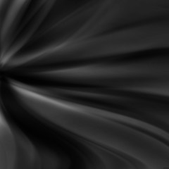 Abstract background with black silk or satin material in draped cloth or fabric folds illustration, elegant luxury background design