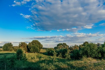 ukrainian landscapes/clouds/church