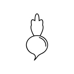 Radish vegetable line icon. linear style sign for mobile concept and web design. Fresh radish outline vector icon. Symbol, logo illustration. Vector graphics