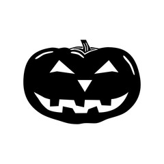 Pumpkin. Abstract concept, icon. Vector illustration on white background.