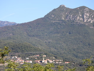 Fototapeta premium Blicke in die Berglandschaft Liguriens