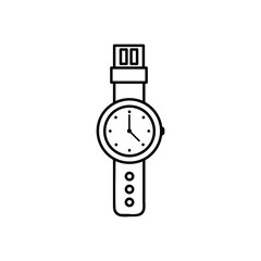 Wristwatch line icon. Wrist watch, accessory, clock. Time concept. Can be used for topics like business, accuracy, punctuality