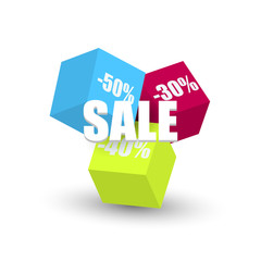 Sale banner template design. Vector illustration