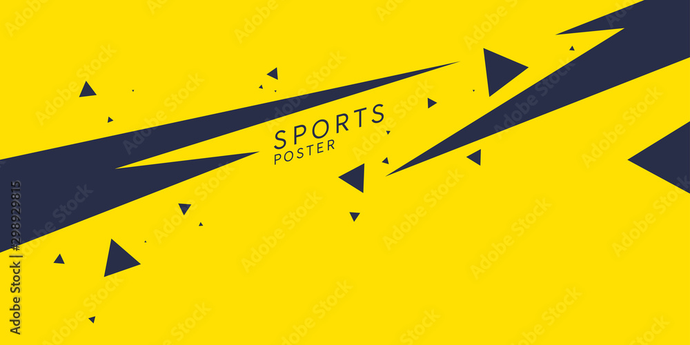 Poster sports poster. abstract background with dynamic shapes. vector template