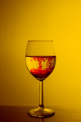 ink in a glass of water