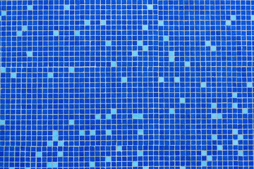 Blue mosaic tile background