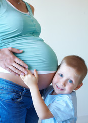 happy pregnant woman